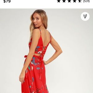 LuLu’s Bloom With a View Red Two-Piece Maxi Dress